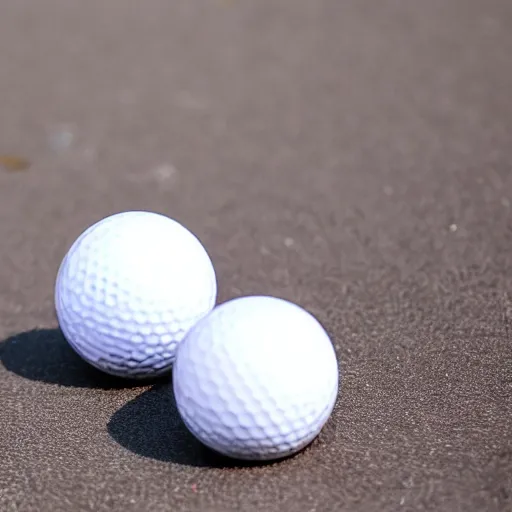 Prompt: a cartoon golf ball with a face and big smiles