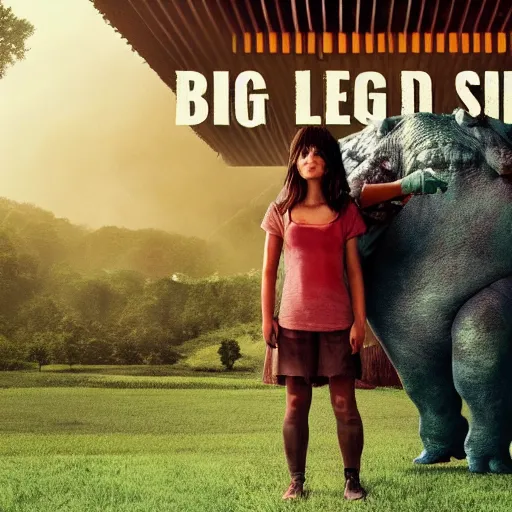 Image similar to the legend of big sir monster similar to okja, film still