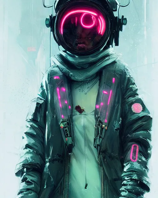 Image similar to detailed portrait neon operator girl, cyberpunk futuristic, neon, reflective puffy coat, decorated with traditional japanese by ismail inceoglu dragan bibin hans thoma greg rutkowski alexandros pyromallis nekro rene margitte, illustrated, perfect face, fine details, realistic shaded, fine - face, pretty face