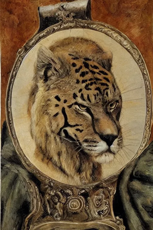 Image similar to big cat, renaissance