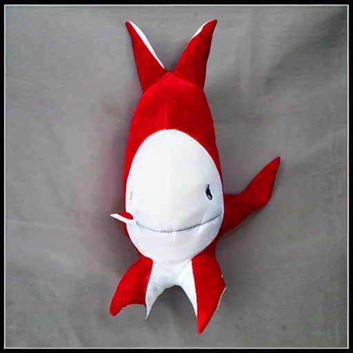 Prompt: BLaHAJ the plush shark as the president of the united states