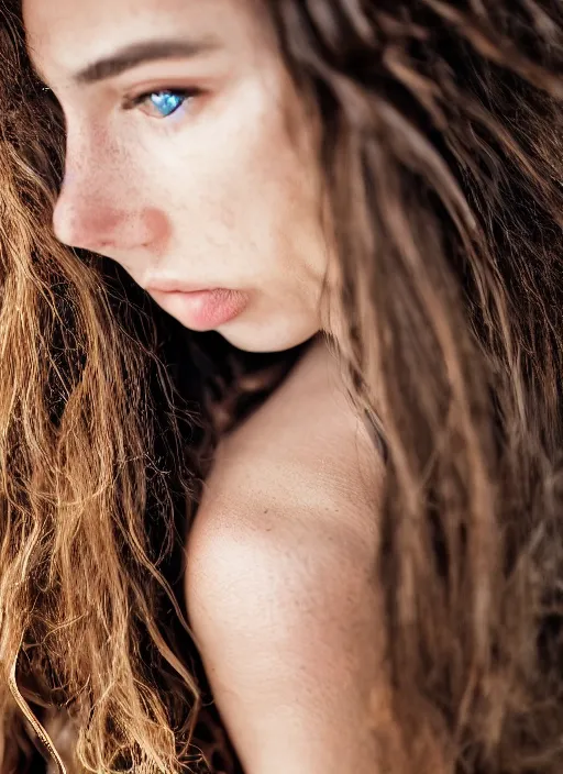 Image similar to portrait of a beautiful 20-year-old Italian woman by Corbin Gurkin, close up, detailed, award winning, Sony a7R