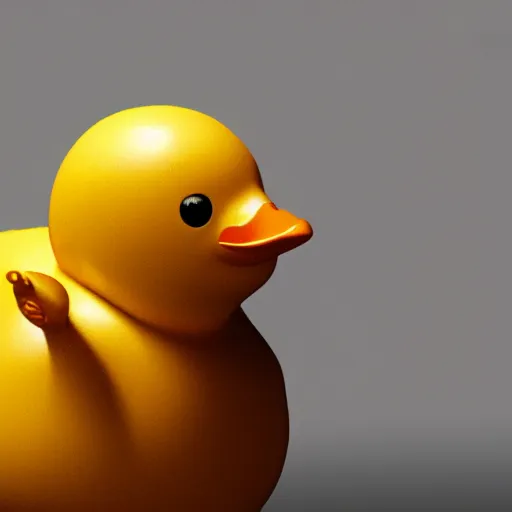 Image similar to rubber duck horror mutant, hyperrealistic drawing, trending on art station, raytracing, unreal engine