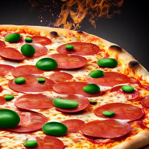 Prompt: pizza, covered in teeth!!!!!!!, 4 k, high definition, realistic, cinematic