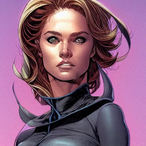 Image similar to a beautiful portrait of a woman Travis Charest style