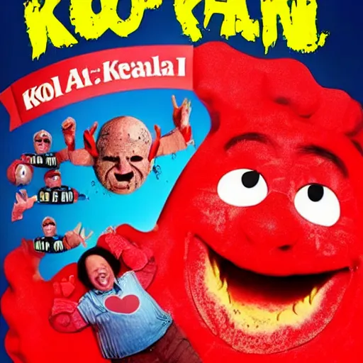 Image similar to kool - aid man horror movie poster