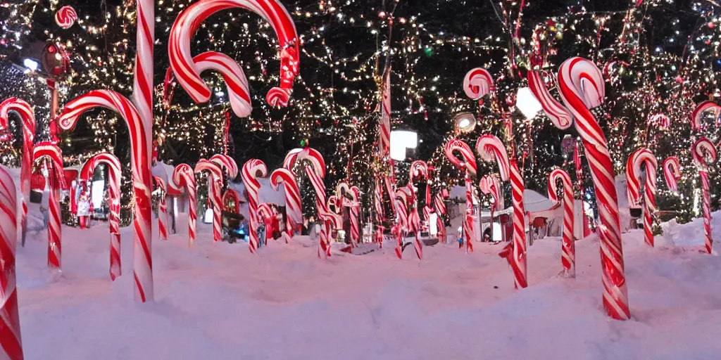 Image similar to base ball in candy cane lane