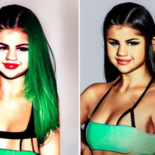 Image similar to human celery as selena gomez photoshop