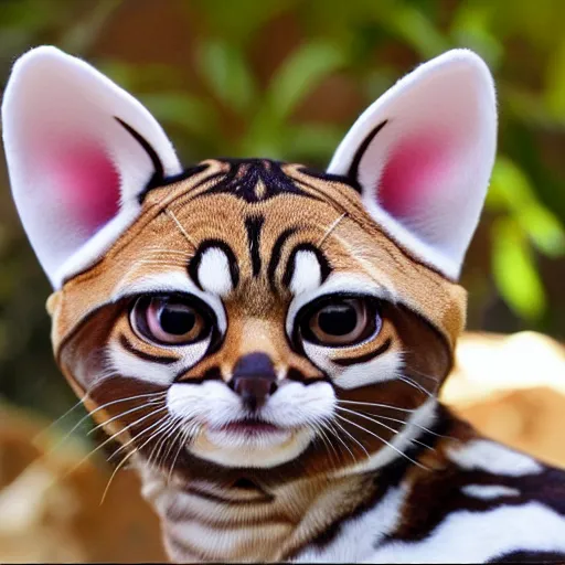 Prompt: Margay, with humanears!!!!!!!!!!!