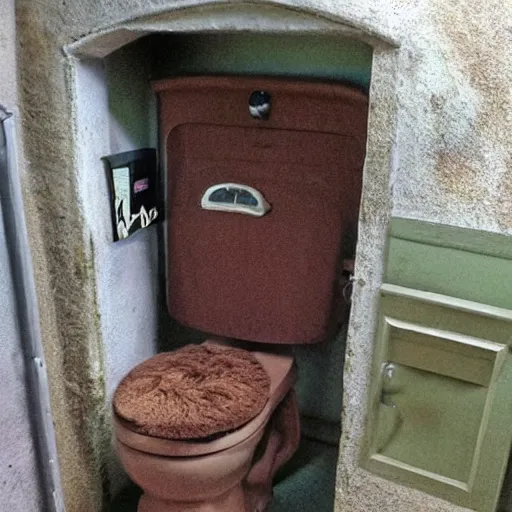 Prompt: hairy toilet