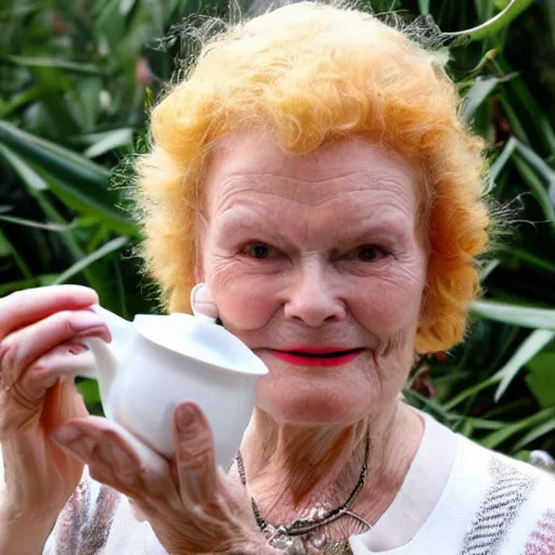 Prompt: vivienne soan drinking tea, hd image