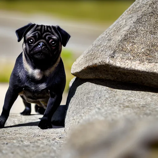 Image similar to a Pug-Tardigrade-hybrid, award-winning-photograph, beautiful daylight, crystal-clear-focus, sharp-lens, amazing photography