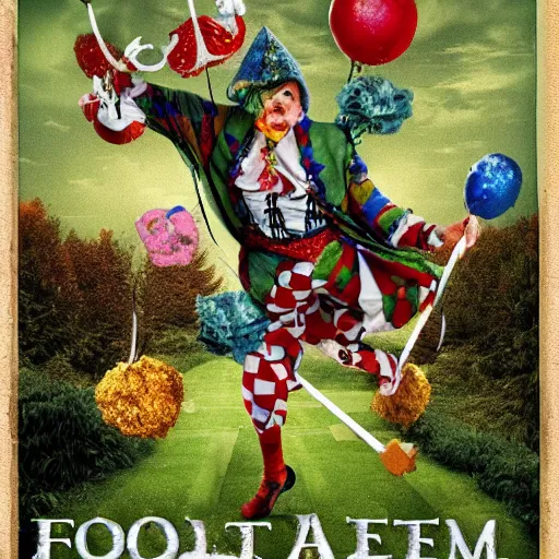 Image similar to fool, jester, tree, film, movie