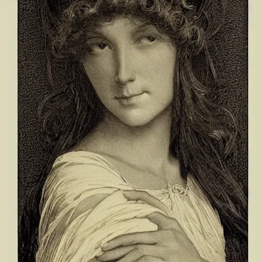 Image similar to portrait of a beautiful woman by franklin booth