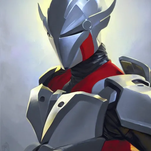 Image similar to greg manchess portrait painting of armored spiderman ultraman grey fox from metal gear cyborg gay japanese - american hybrid as overwatch character, medium shot, asymmetrical, profile picture, organic painting, sunny day, matte painting, bold shapes, hard edges, street art, trending on artstation, by huang guangjian and ail elvgren and sachin teng