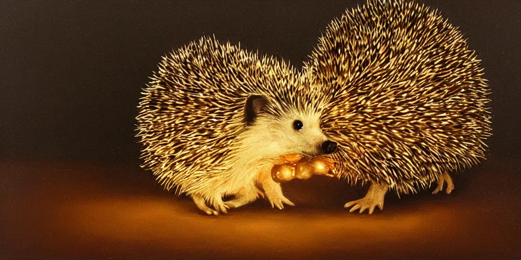 Image similar to a hedgehog, intricate, epic lighting, renaissance oil painting, 8 k resolution