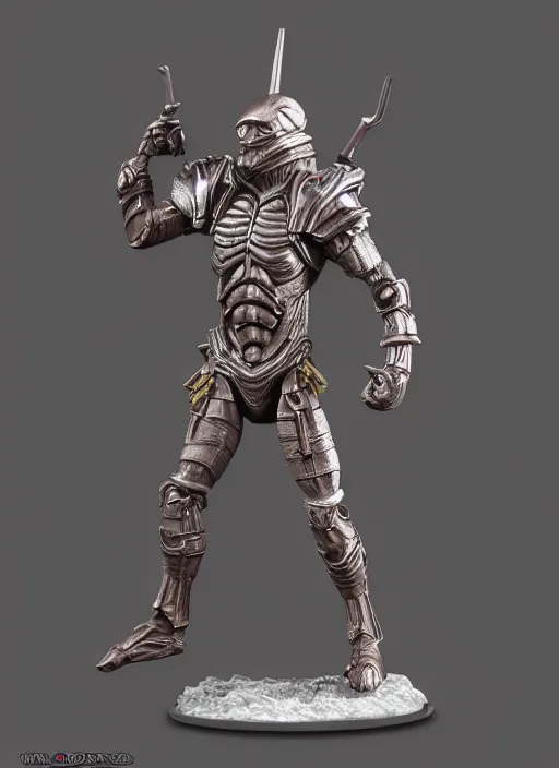 Image similar to 80mm resin detailed miniature of a Alien warrior, Product Introduction Photos, 4K, Front view, Full body