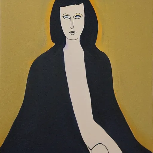 Prompt: woman, painting by udo lindenberg