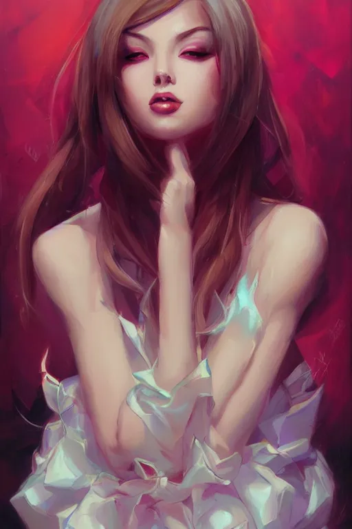 Prompt: material girl, by ross tran, oil on canvas