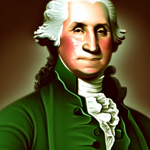 Prompt: extremely buff socialist george washington in green utopia nightmare