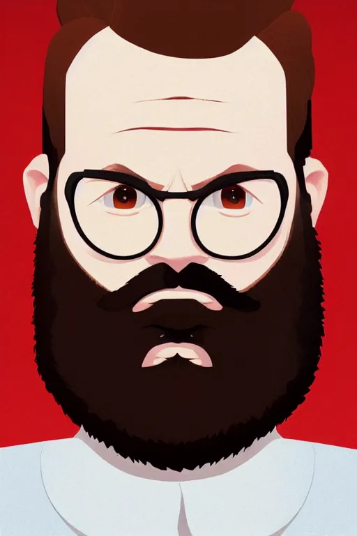 Image similar to face icon stylized minimalist portrait of a respectable dignified 3 0 ish pentecostal preacher with kind eyes and red beard and hair, loftis, cory behance hd by jesper ejsing, by rhads, makoto shinkai and lois van baarle, ilya kuvshinov, rossdraws global illumination