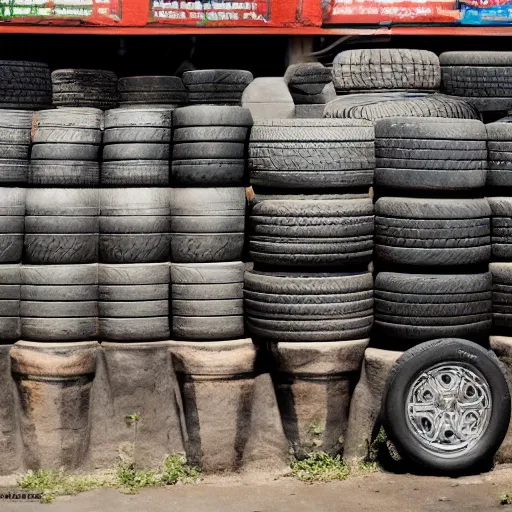 Image similar to Mexican tires, National Geographic photography, coherent like Dall-E 2