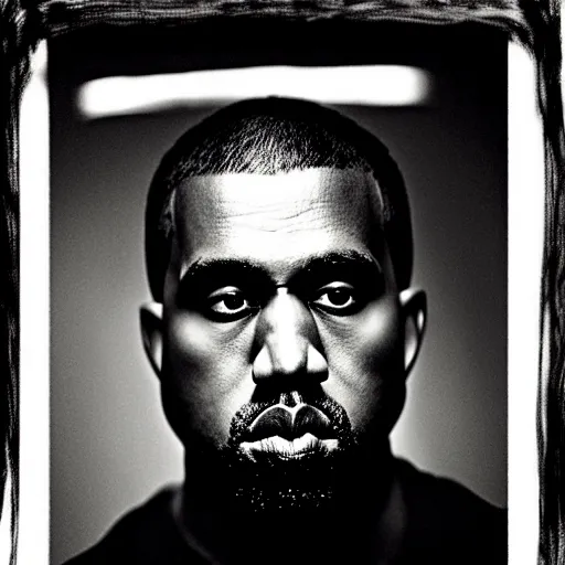 Prompt: a ( ( ( ( ( ( ( ( ( ( ( ( ( ( ( ( chiaroscuro lighting portrait ) ) ) ) ) ) ) ) ) ) ) ) ) ) ) of kanye west dressed as rick owens, black background, portrait by julia margaret cameron, shallow depth of field, 8 0 mm, f 1. 8