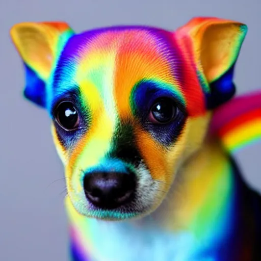 Image similar to rainbow puppy