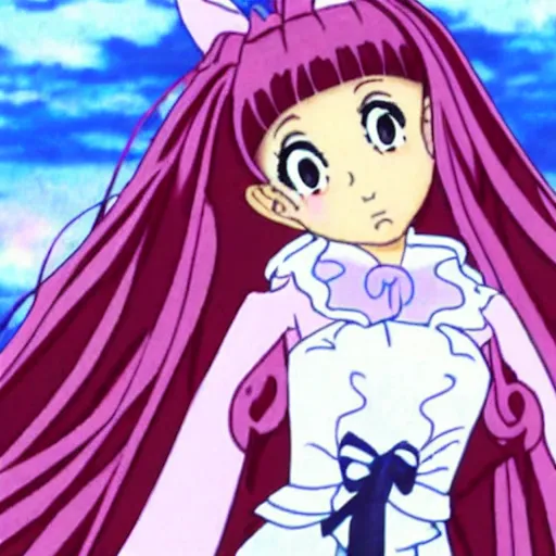 Prompt: A still of Ariana Grande in Rozen Maiden (2004)