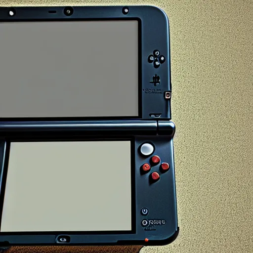 Prompt: nintendo 3 ds with the texture of human flesh, digital photography,