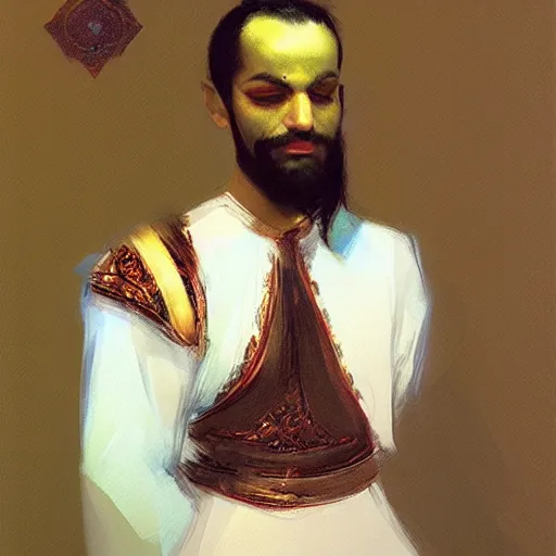 Prompt: portrait of a persian prince from tales of yore by yanjun cheng