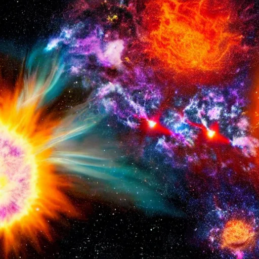 Image similar to Supernova, explosion, galaxy, cosmos