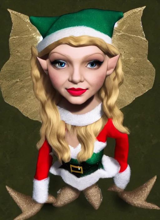 Prompt: the singer aurora as an elf