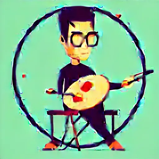 Prompt: a 2 d drummer character design, vector art, digital art, portrait, 4 k, 8 k, sharp focus, smooth, illustration, concept art