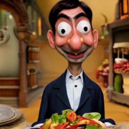 Prompt: mr. bean in ratatouille - n 9