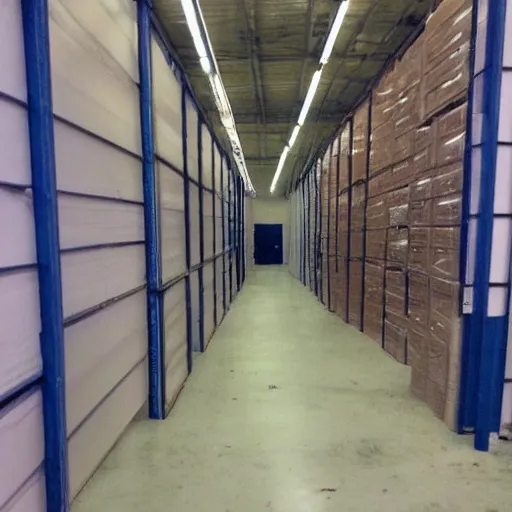 Image similar to warehouse hallway, craigslist photo