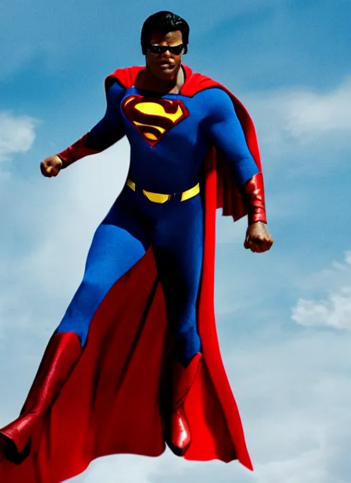 Image similar to film still of Samuel L Jackson as Superman in Superman, 4k