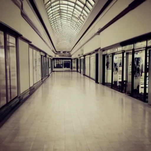 Prompt: Beatiful Cameraphone photograph of inside a room within an empty mall