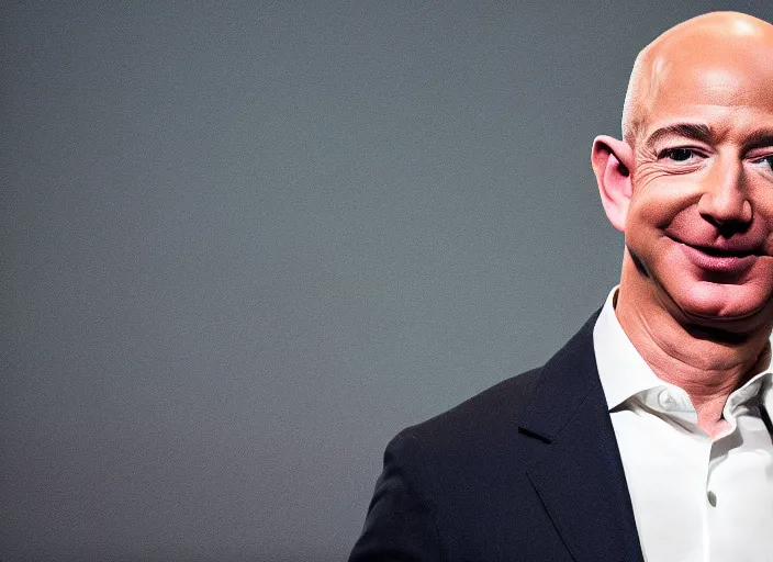 Prompt: photo still of jeff bezos entering creative mode, 8 k, studio lighting bright ambient lighting key light, 8 5 mm f 1. 8