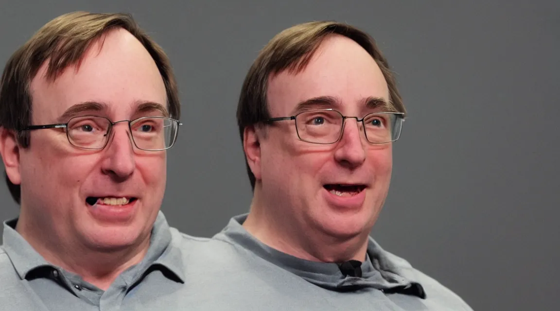 Prompt: vinil figure of Linus Torvalds, product photo