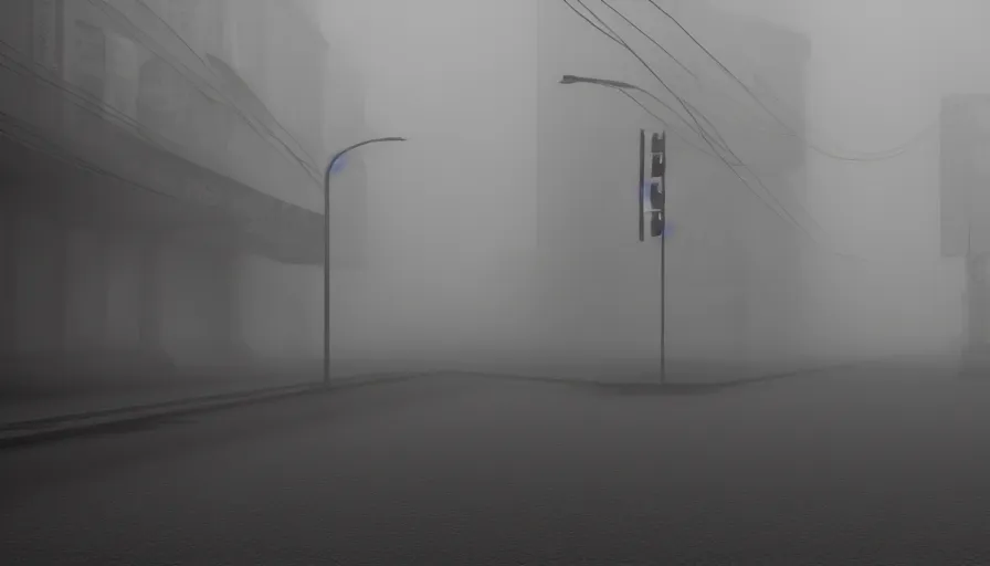 Image similar to a man standing, silent hill streets, fog, empty streets, hyperdetailed, artstation, cgsociety, 8 k