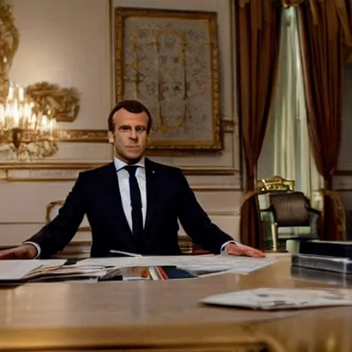 Image similar to film still Emmanuel Macron in the big short (2015)