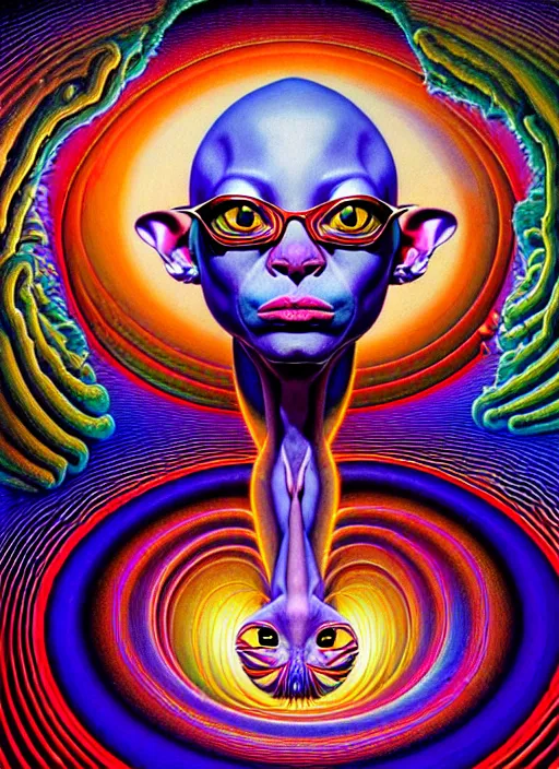 Prompt: realistic detailed image of a friendly figures of dmt sphynx cat dancing in the 5th dimensional toroidal field outer hyperspace, shipibo , by Alex Grey, by Ayami Kojima, Amano, Karol Bak, Greg Hildebrandt, and Mark Brooks. rich deep colors. Beksinski painting, part by Adrian Ghenie and Gerhard Richter. art by Takato Yamamoto. masterpiece