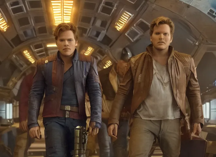 Image similar to a very high resolution image from a new movie, starlord. in a room full of 9 0's, directed by wes anderson