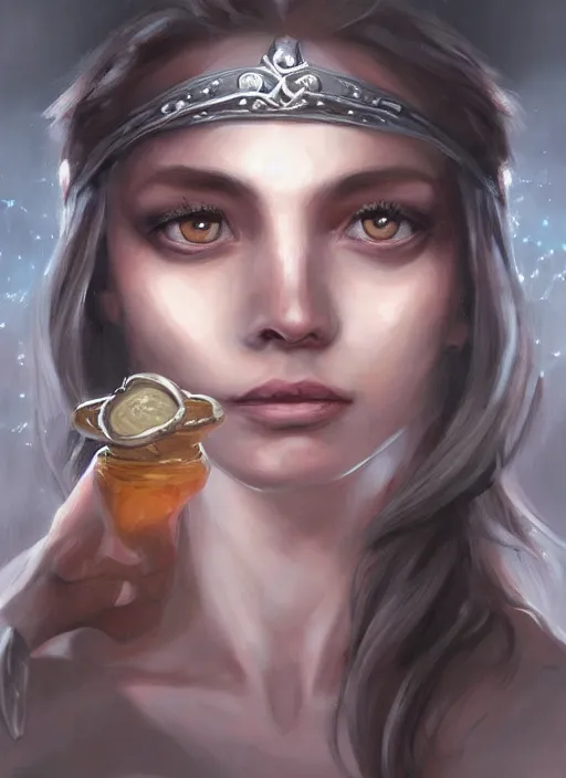 Image similar to fantasy painting of a beholder, portrait, oil painting, artgerm, dnd, rpg