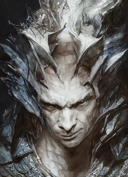 Prompt: portrait, Dungeons&Dragons, watercolor, dramatic lighting, cinematic, establishing shot, extremely high detail, foto realistic, cinematic lighting, pen and ink, intricate line drawings, by Yoshitaka Amano, Ruan Jia, Kentaro Miura, Artgerm, post processed, concept art, artstation, matte painting, style by eddie mendoza, raphael lacoste, alex ross