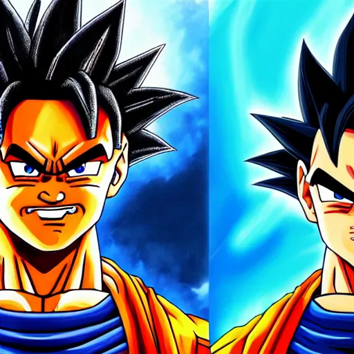 Image similar to ultra realistic portrait painting of barak obama as super saiyan 3 goku, art by akira toriyama, 4 k, dragon ball artstyle, cel shaded, highly detailed, epic lighting