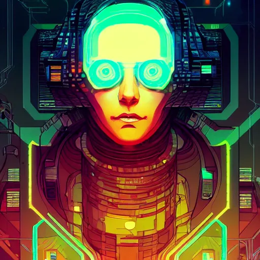 Image similar to a portrait of a neuromancer, cyberpunk concept art by josan gonzales,