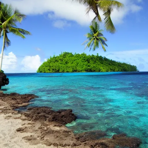 Prompt: falelatai samoa, tropical, scenic