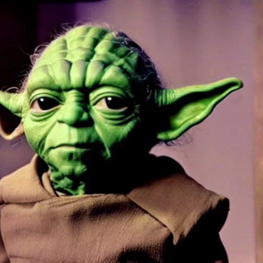 Image similar to a film still of yoda in star trek 1 9 6 6 realistic, detailed